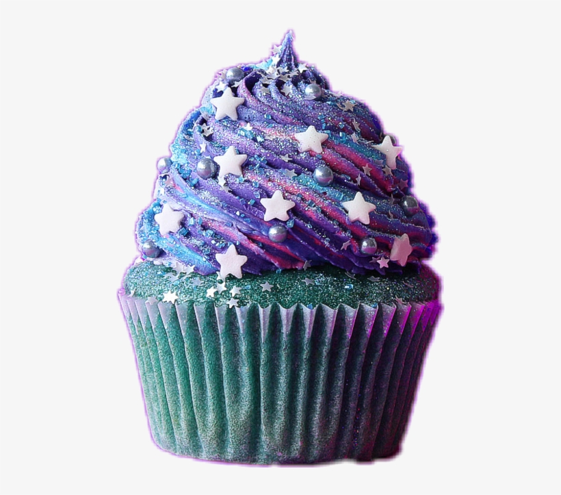 Vector Freeuse Stock Purple Cupcakes Clipart - Galaxy Cupcakes, transparent png