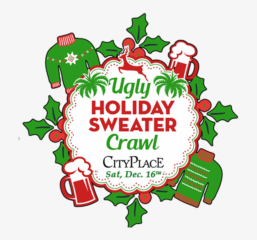 Ugly Christmas Sweater Clipart - City Place, transparent png