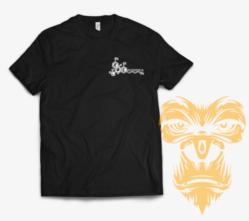 Thc Symbol Front, Gorilla Face Back T-shirt - Instagram Username T Shirt, transparent png