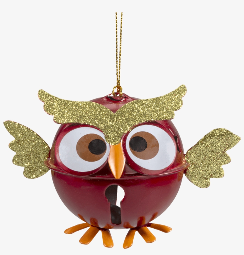 Owl With Bell, Red - Owl, transparent png
