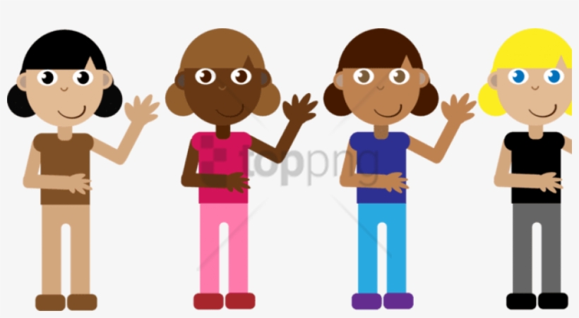 Free Png Cartoon Group Of Girls Png Image With Transparent - Cartoon Group Of Girls Png, transparent png