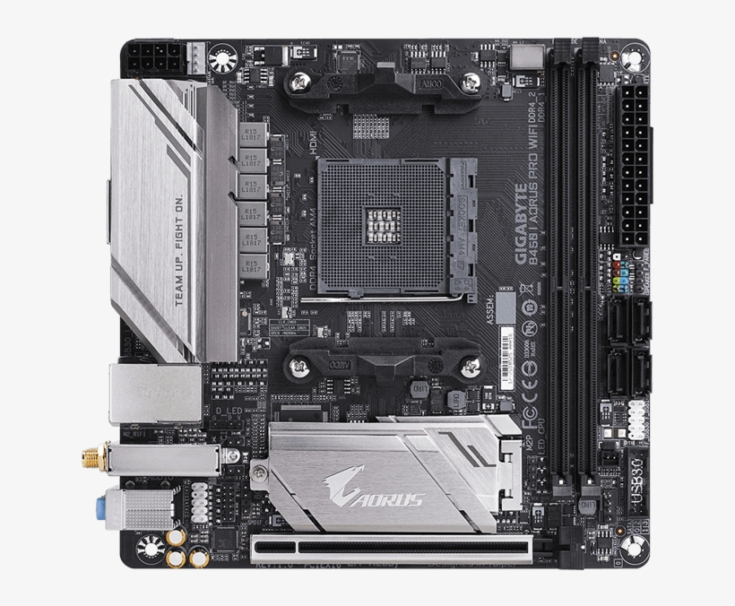 B450 I Aorus Pro Wifi, Amd B450 Chipset, Am4, Hdmi, - Gigabyte B450 I Aorus Pro Wifi, transparent png