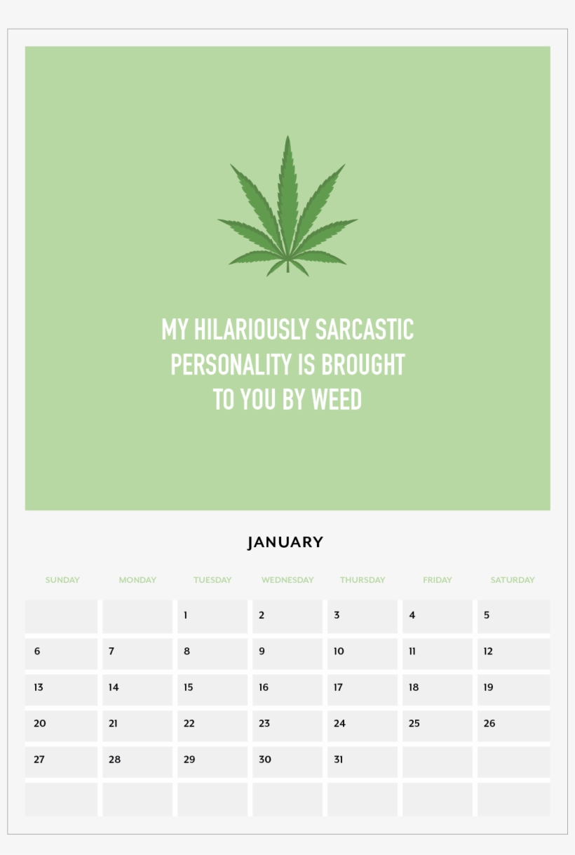2019 Dope Year Calendar - Plantation, transparent png