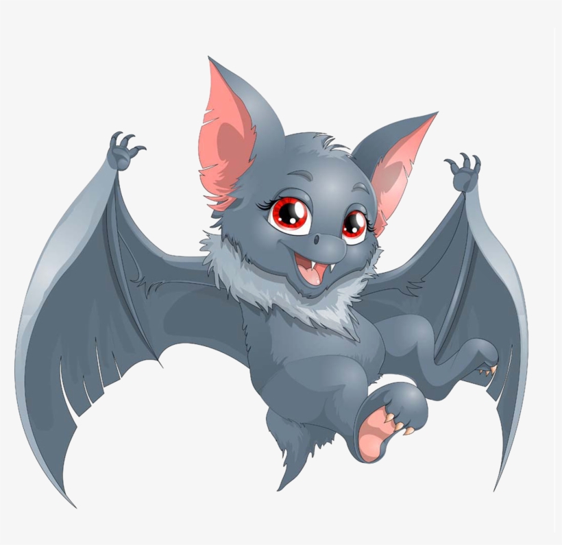 Full Size Of Bat Drawing Template Cute Batgirl An - Dibujos De Murcielagos Animados, transparent png