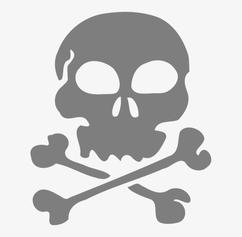 Skull, Bones, Pirate, Flag, Danger, Silhouette - Skull And Crossbones Transparent, transparent png