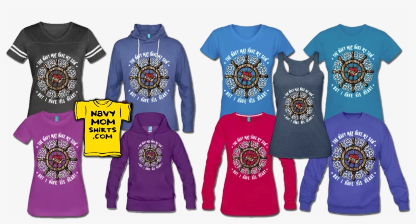 Ships Wheel Shirt By Navymomshirts - Active Shirt, transparent png