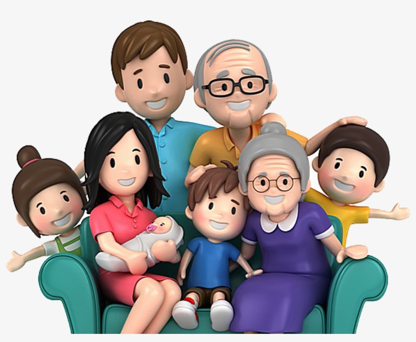 Family Cartoon Wallpaper - Clipart Family, transparent png