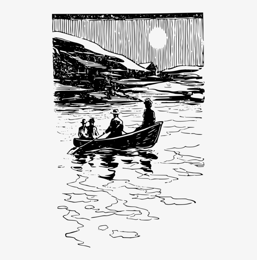 Boating Rowing Computer Icons Black And White - Boat, transparent png