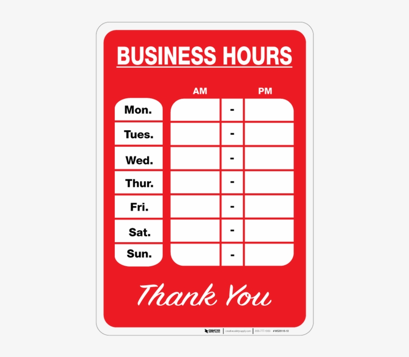 Wall Sign Don't Let Lack Of Information Make You Lose - Open Hours Template, transparent png