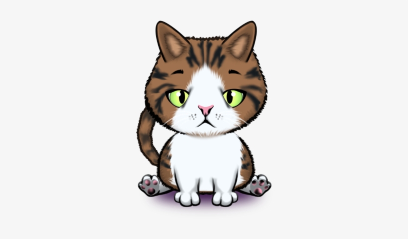 Kitty Snatch Cute Cat Stickers Messages Sticker-1 - Domestic Short-haired Cat, transparent png