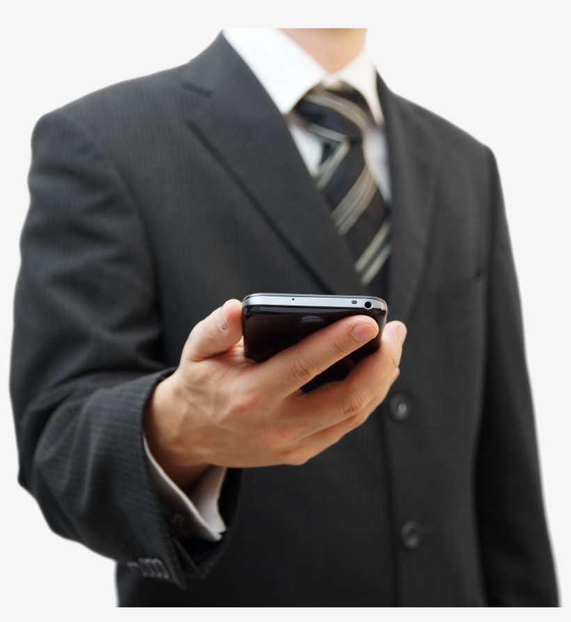 Man Holding Phone - Man Holding Phone Transparent, transparent png