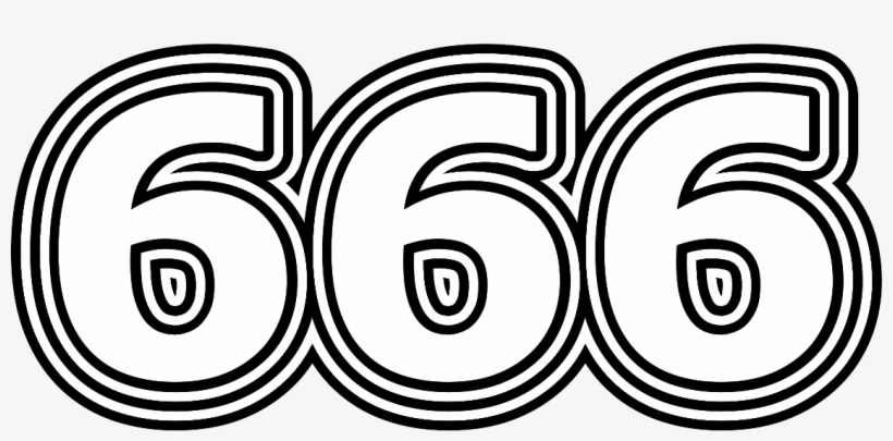 666 Изображение Числа Шестьсот Шестьдесят Шесть - Circle, transparent png
