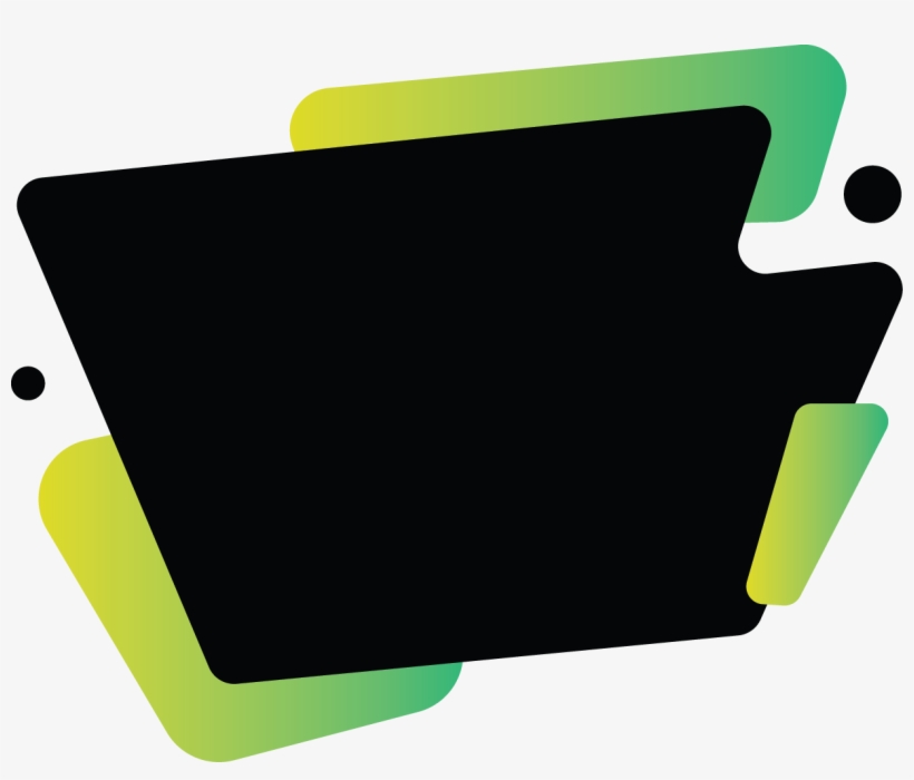 Black Banner With Yellow Green Gradient Abstract, transparent png