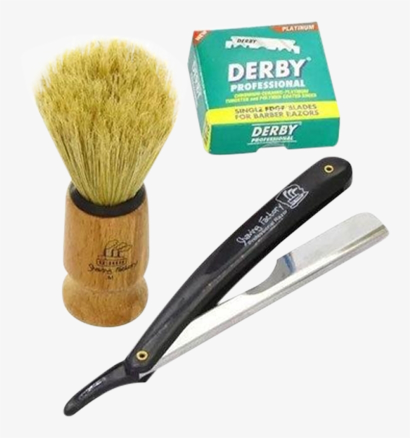 Cut Throat Shaving Kit - Derby Blades, transparent png