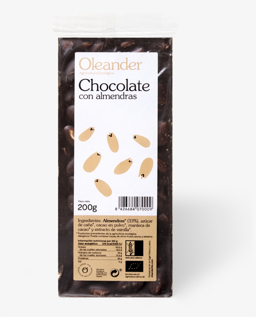 Chocolate With Almonds - Almond, transparent png