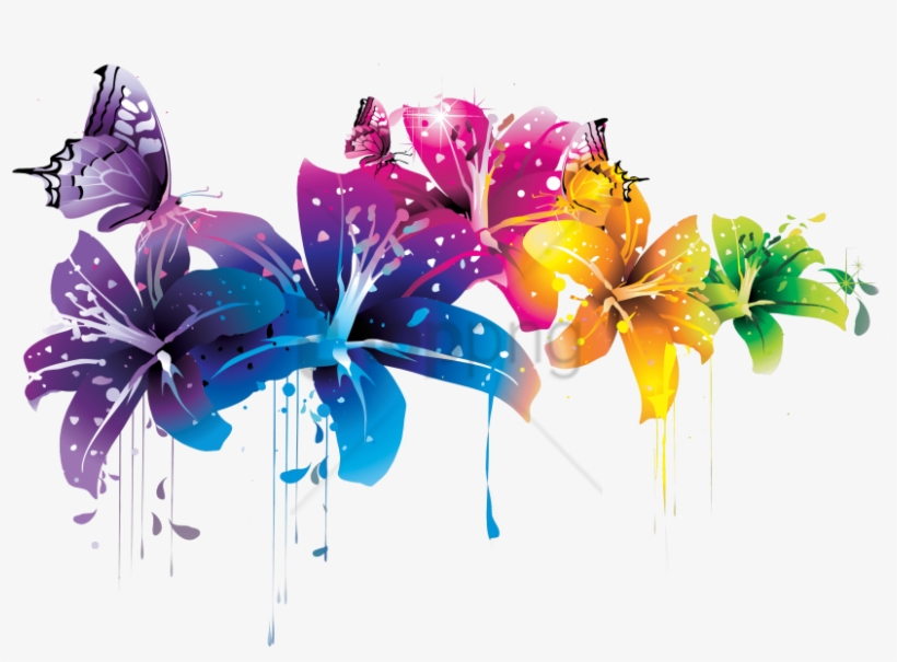 Free Png Download Colorful Background Designs Png Png - Floral Designs Vector Png, transparent png