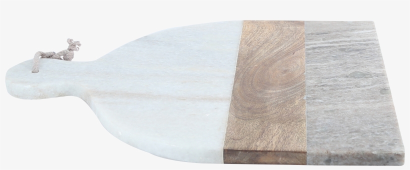 White And Beige Marble Stone With Acacia Wood Chopping - Patchwork, transparent png