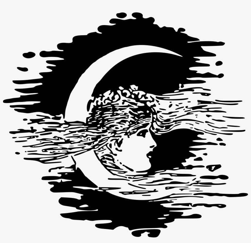 This Free Icons Png Design Of Lady In The Moon, transparent png