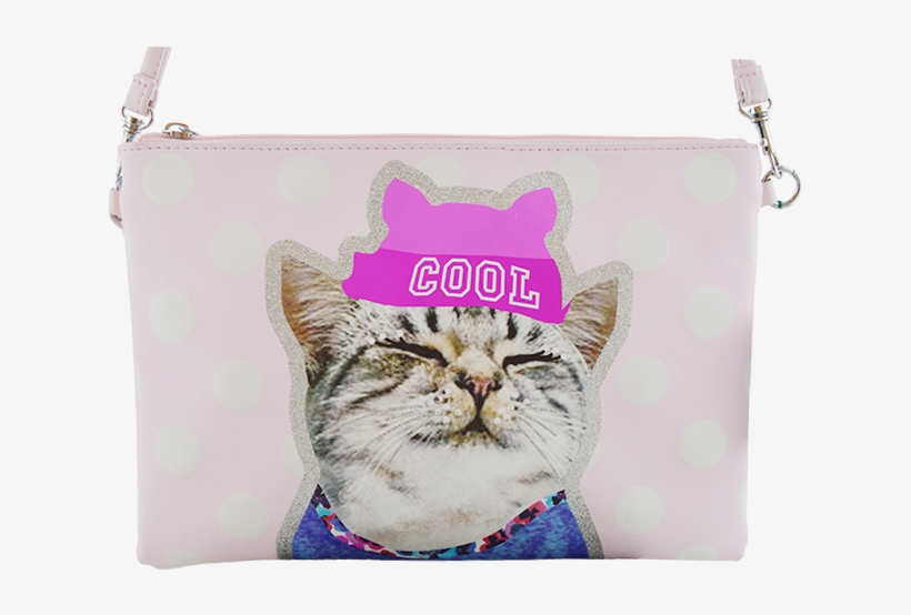 Azfb0010 Pu Lady's Cross Body Bagcool Cat Cute Fashion - Coin Purse, transparent png