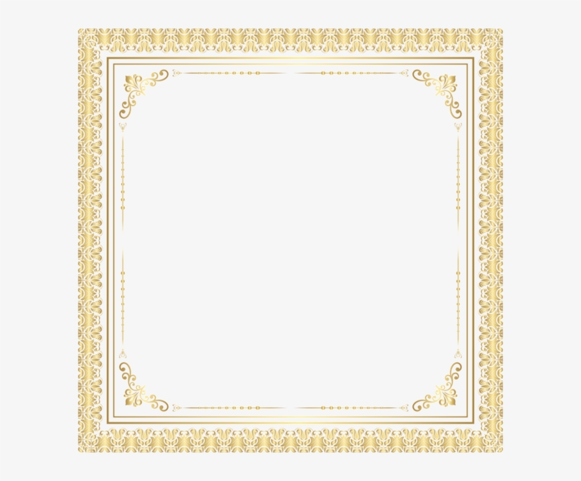 Border Frame Deco Transparent Clip Art Image - Colour In Border, transparent png