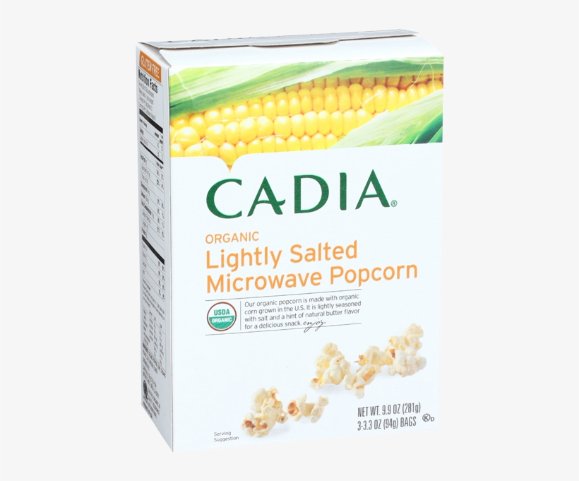 Cadia Organic Lightly Salted Microwave Popcorn 3 Bags - Cadia, transparent png