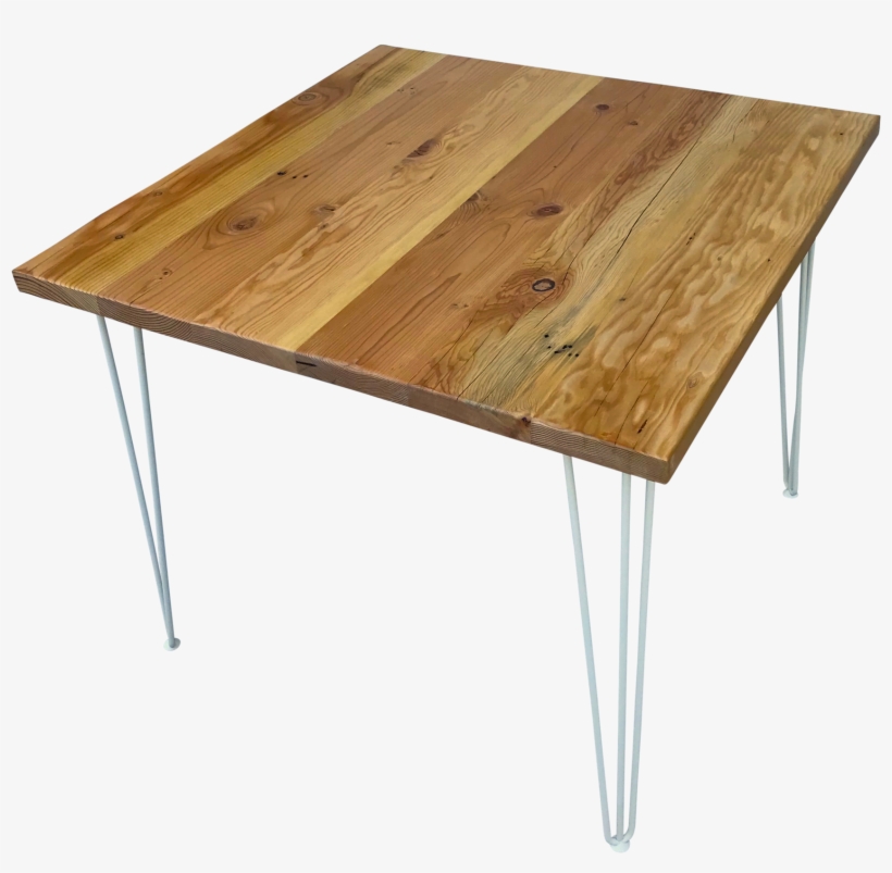 Square Reclaimed Wood Table - Coffee Table, transparent png