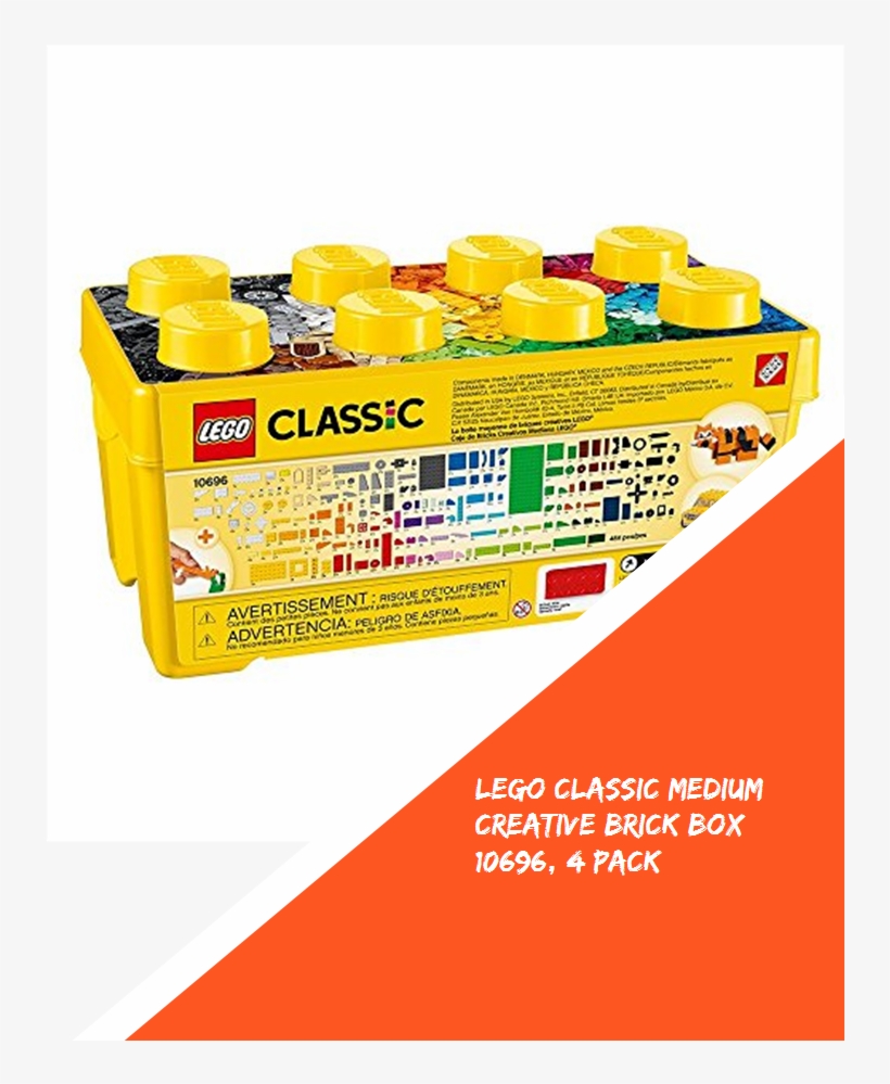 Lego Classic Medium Creative Brick Box 10696, 4 Pack - Lego Classic Smyk, transparent png