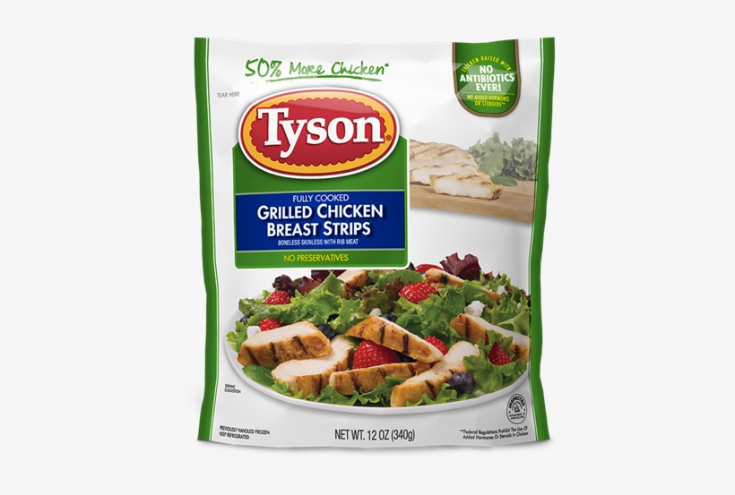 Refrigerated Grilled Chicken Strips - Tyson Fully Cooked Grilled Chicken Breast Strips, transparent png