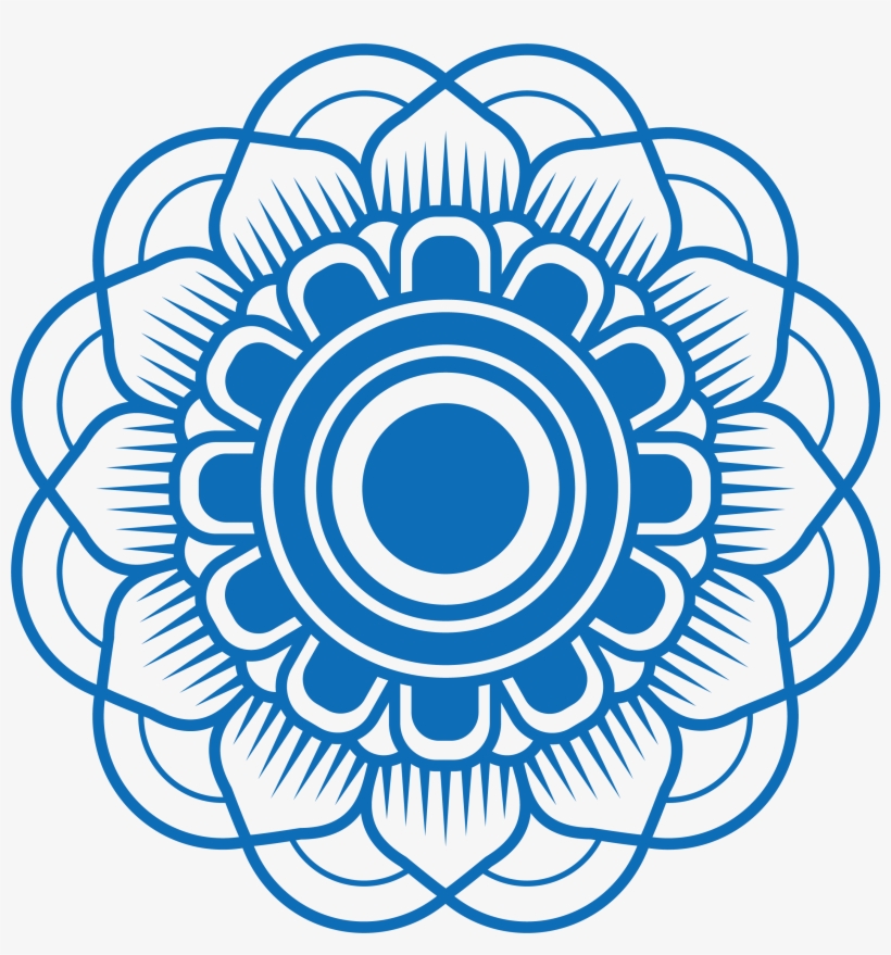 Png Black And White Stock Buddhism Religion Blue Transprent - Cartoon Flower Pot Vector Art, transparent png
