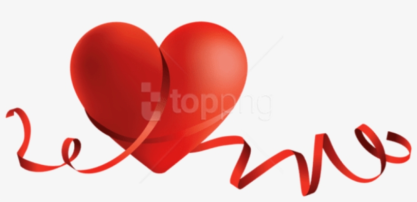Free Png Download Transparent Red Heart With Bow Png - Lovely Valentine, transparent png