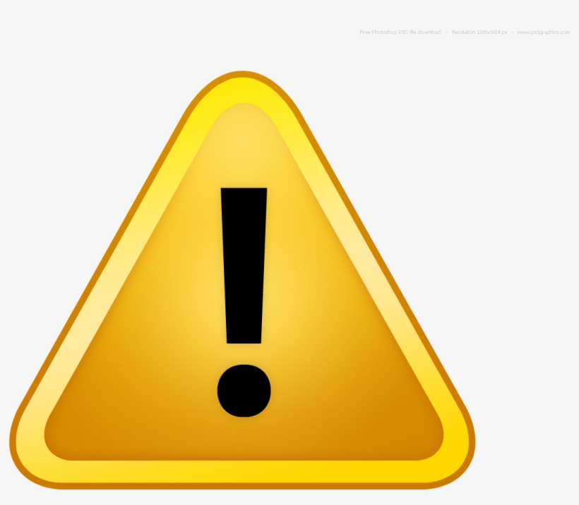 Freeuse Library Free Clipart Attention - Yellow Warning Sign, transparent png