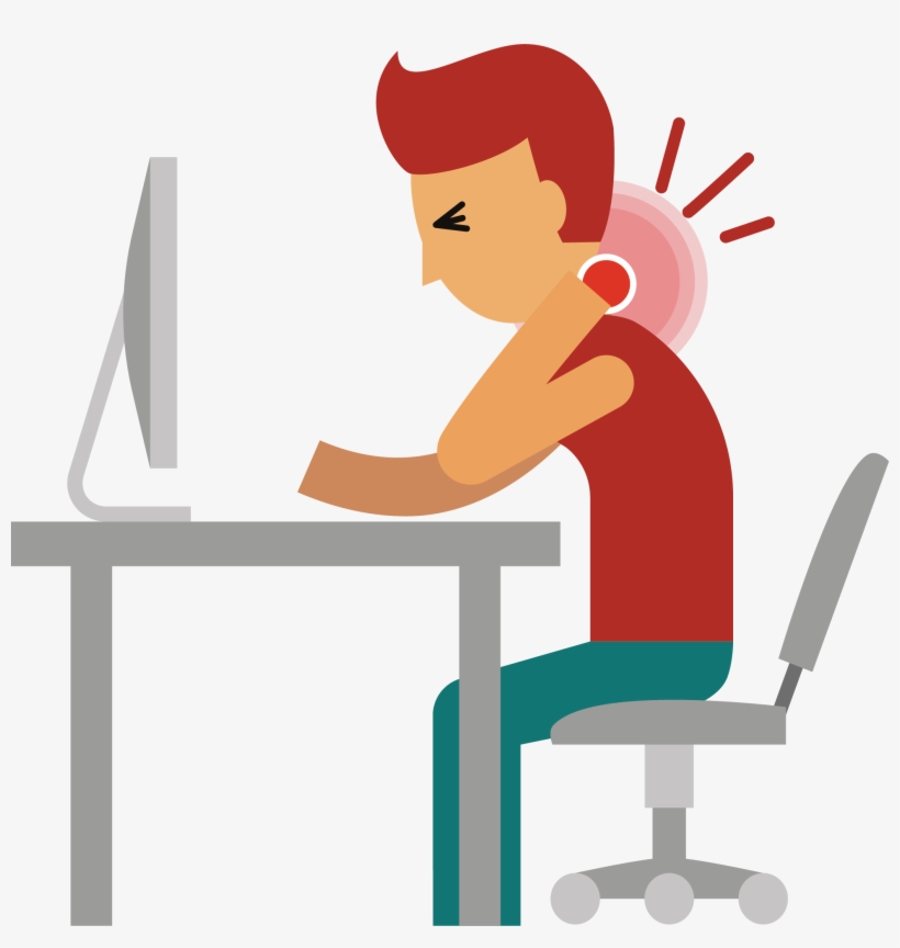 Clip Art Free Library Back Pain Clip Art Fatigue Transprent - Fatiga En El Trabajo, transparent png