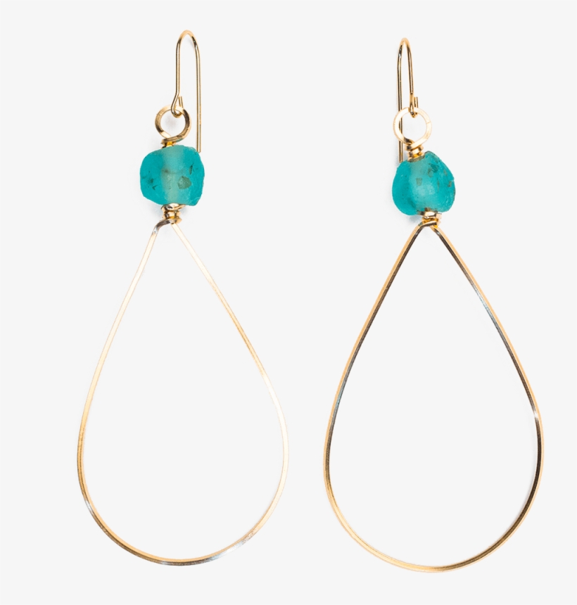 African Glass Bead Earrings - Earrings, transparent png