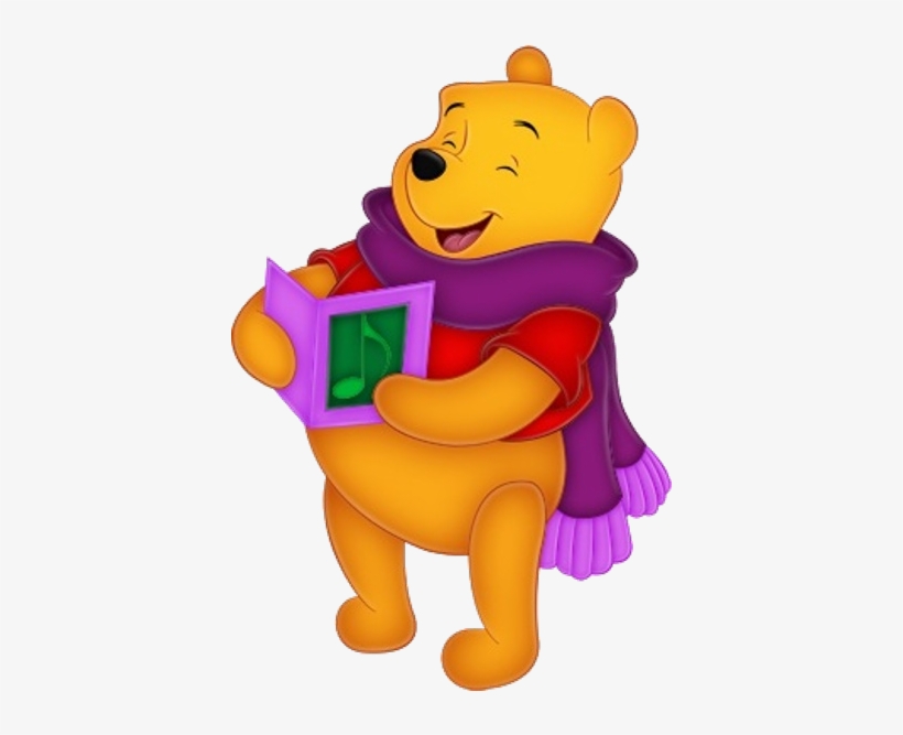 Pooh Christmas - Winnie Pooh Con Bufanda, transparent png
