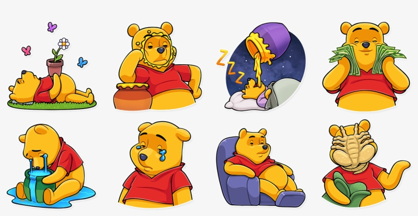 Add The Stickers On Telegram - Telegram Winnie The Pooh Stickers, transparent png