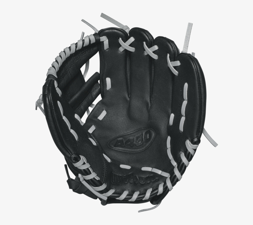 Wilson 2018 A450 Dp15 - Black Baseball Glove With Grey Lace, transparent png