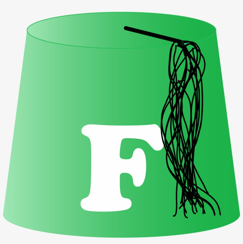 Green Fez White F - New Orleans Saints Believe, transparent png