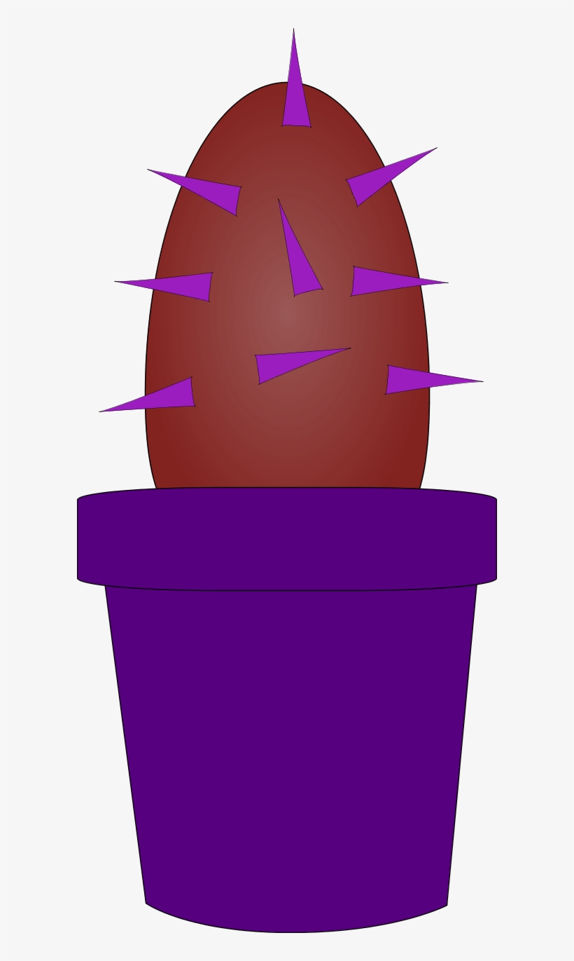Cactus Plant Cartoon - Cartoon Purple Cactus, transparent png