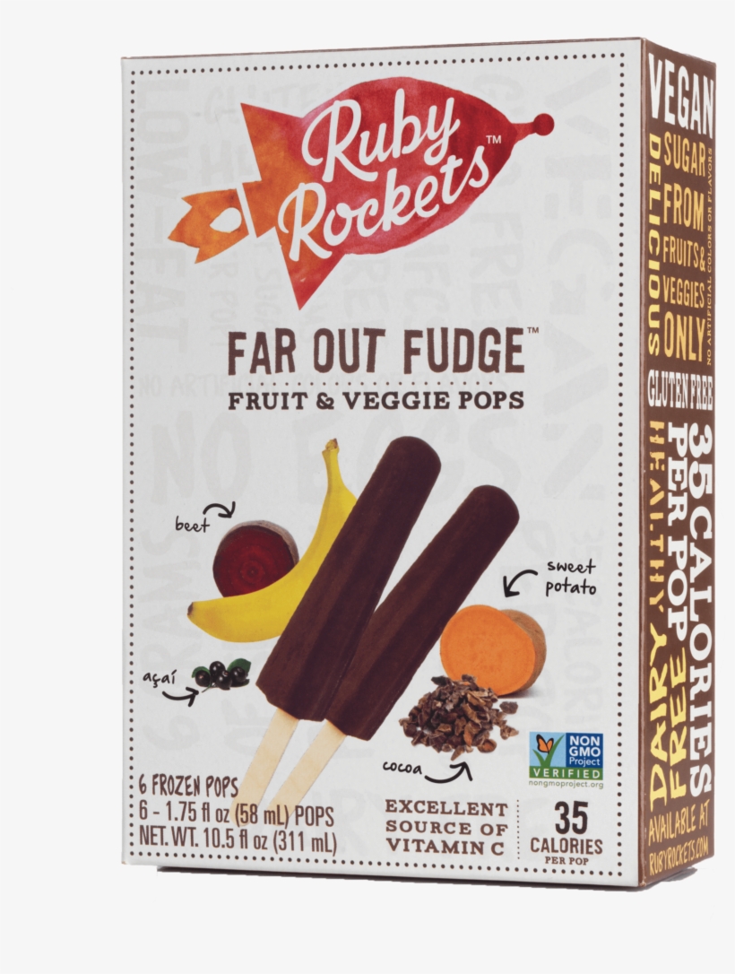 Com Fruit & Veggie Pops Far Out Fudge Frozen Pop - Ruby Rockets, transparent png