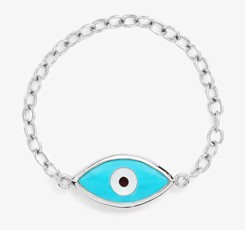 M Ring Evileye Gchain Blues - Chain, transparent png