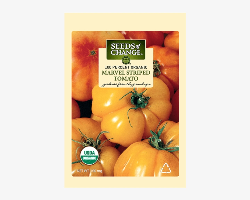 Organic Marvel Striped Tomato Seeds - Organic, transparent png