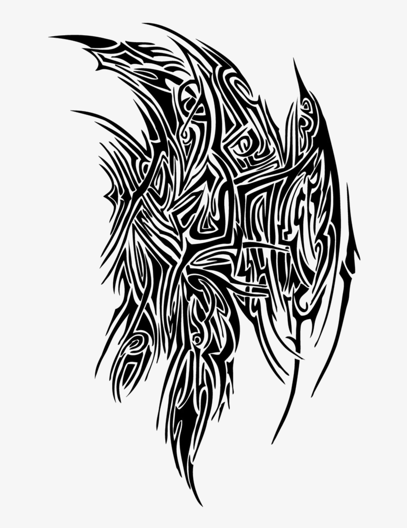 Wings Tattoo Png Image Transparent Background - Demon Wing Tattoo Tribal, transparent png