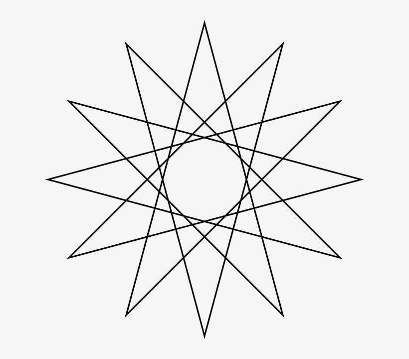 Black, Star, Shapes, Stars, Shape, Polygon - Circle Of Fifths Star, transparent png