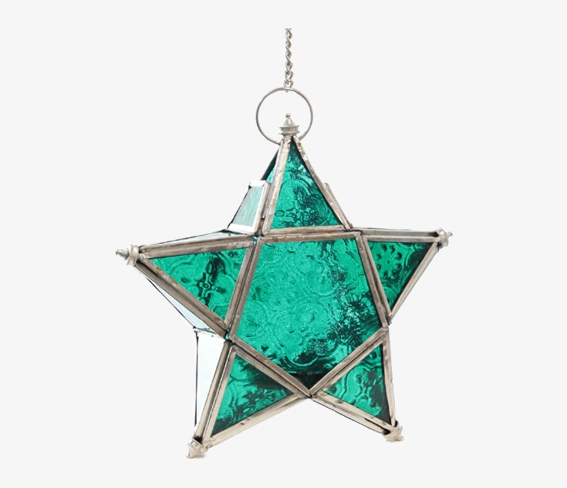 Aqua Hanging Star Lantern, $19 - Triangle, transparent png