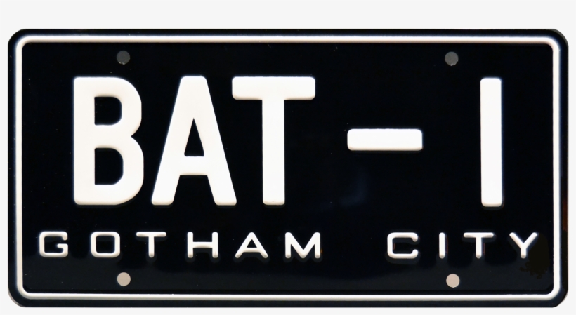 Bat-1 Prop Plate Movie Memorabilia From Batman With - Sign, transparent png