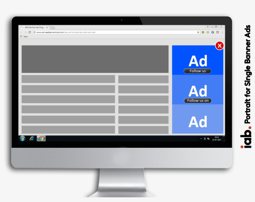 Iab Portrait For Single Banner - Computer Monitor, transparent png