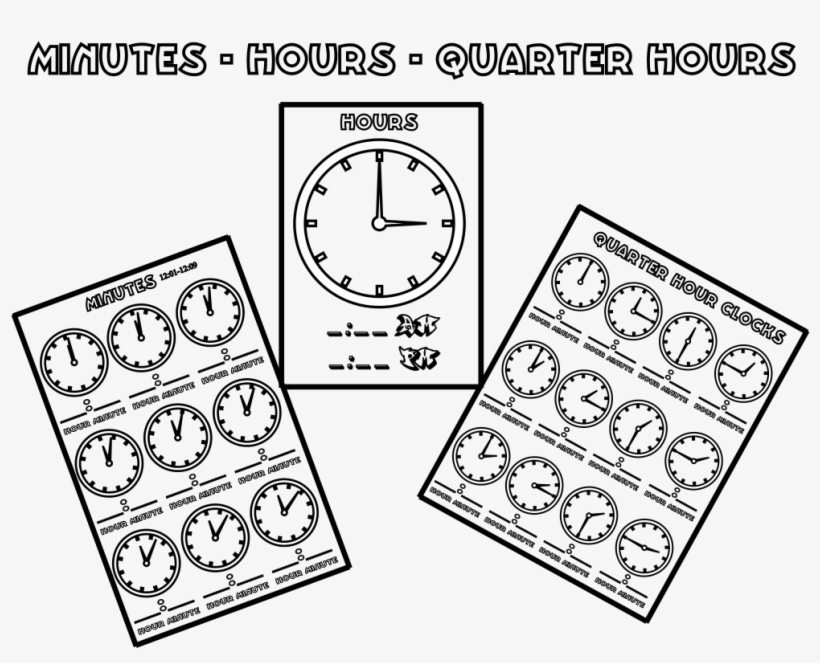 File Tell Time Clock Cover At Coloring Pages For Kids - Coloring Book, transparent png