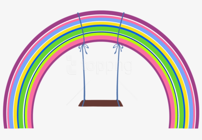 Free Png Rainbow With Swing Png Images Transparent - Rainbow Swing Png, transparent png