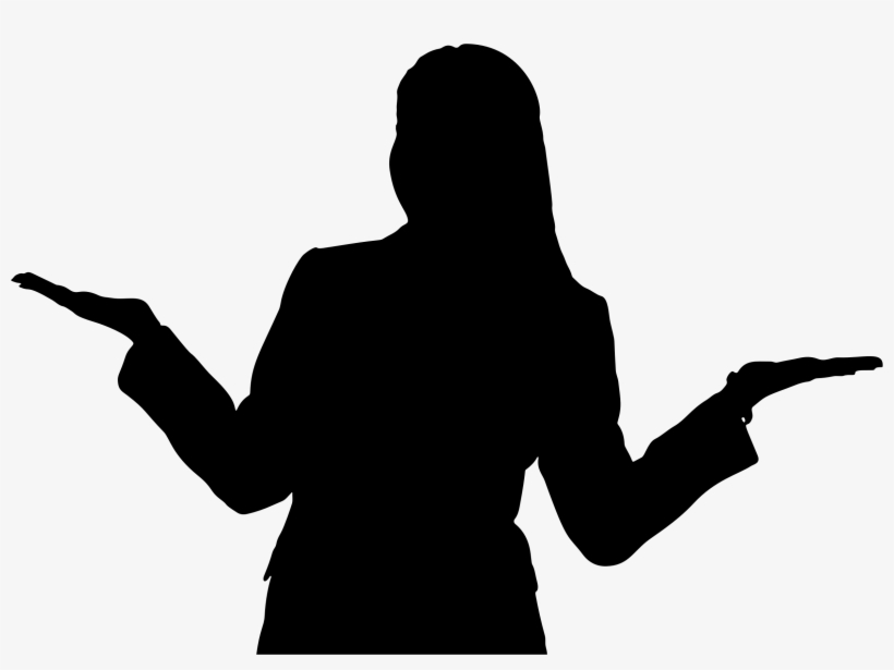 Big Image - Businesswoman Silhouette Png, transparent png