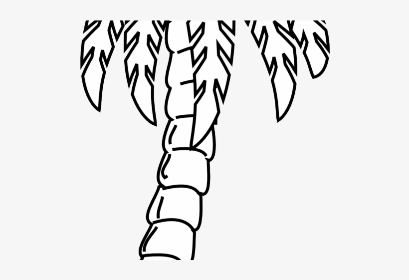 Palm Tree Clipart Jungle Tree - Palm Tree Clipart Black And White Png, transparent png